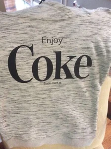 NWT Coca-Cola Heather/Black Hooded Sweatshirt Enjoy Coke X Small-Great Gift - Picture 1 of 12