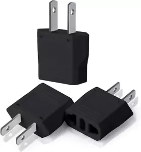 Adaptador De Corriente Europeo a Americano Usa Convertidor Eu to Us 110V-220V X4 - Picture 1 of 13