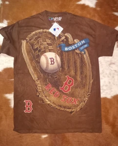 Neu mit Etikett flüssigblau Boston rot Sox T-Shirt LARGE braune Baumwolle - Bild 1 von 3