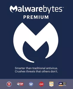 Malwarebytes Premium 2025 Win, Mac, iOS, Android 5 Device 1 Year Same Day Email - Picture 1 of 4
