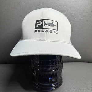 Pelagic Flexfit Delta Cap Hat L/XL Light Gray Stretch Fit Outdoor Performance - Picture 1 of 5