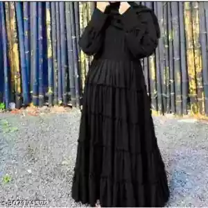 Queen Collection Damen Chun Überzug Ärmel Rauch Elastisch Burkha Abaya Naqab - Bild 1 von 2
