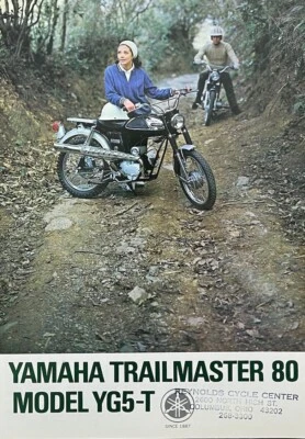 Yamaha Trailmaster 80 YG5-T 1969 4 páginas folleto-literatura Foto 1 de 3