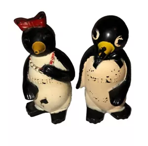 Vintage F&F Willie & Millie Kool sigaretta pinguino sale e pepe shaker anni 50 - Foto 1 di 7