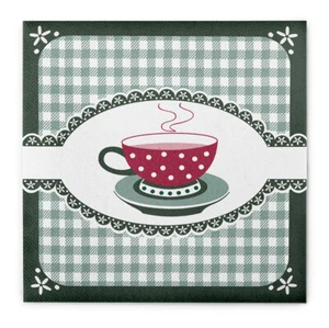 12 Serviette Kathrin in Grün aus Linclass® Airlaid 40x40cm - Tasse Kaffee Kakao - Bild 1 von 7