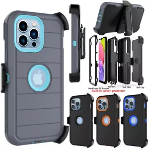 For iPhone 14 Pro Max/14 Pro/14 Plus Phone Case Fits Otterbox Defender Cover - Picture 1 of 56