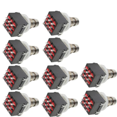 10X Fußschalter Foot Switch Einbau Schalter 3PDT 9Pin Wahres Bypass schwarz - Bild 1 von 4