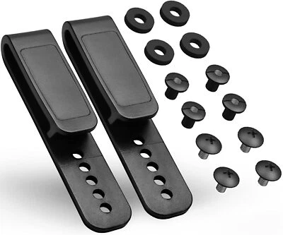 GUN&FLOWER Holster Clips Grip Hook Fit 1.5''&1.75'' Belt - 5 Pre-Drilled Hole Tuckable Clip