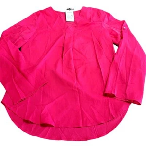 Xieerduo Women's Long Raglan Sleeve Blouse, Pink, Small - Picture 1 of 4