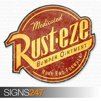RUSTEZE STICKER Distressed Large 45cm Vinyl Car Sticker JDM Bomb Wall Art