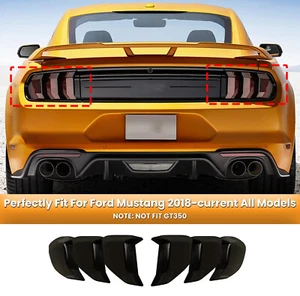 6x Protector de moldura de cubierta de lámpara de luz trasera negro humo para Ford Mustang 18-23 - Imagen 1 de 12