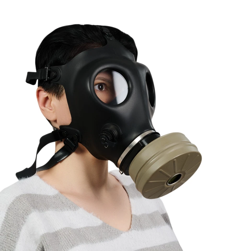 Full Face Gas Mask Respirator NATO 40mm Filter NBC Emergency PPE Supergum - Image 1 of 4