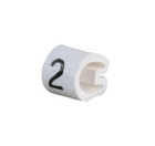 Z Tipo Segnacavi, 2, Taglio Dritto, Bianco, 3.4-5.7mm, Scatola Di 1000 - 6171902