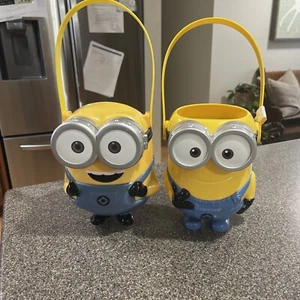 Minion KING BOB And Despicable Me  BUCKET Toy Figure Storage Bin Gift Baskets - Picture 1 of 15