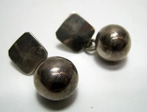 Sterling Silver 925 Taxco Mexico Harmony Ball Earring Set Dangle Mexican - Picture 1 of 4