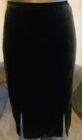 Jupe vintage velours noir cacharel taille haute avec fentes avant taille 40/UK 8