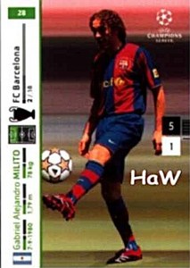 2007/08 PANINI Champions League - Gabriel Milito - No. 28 - F.C. Barcelona