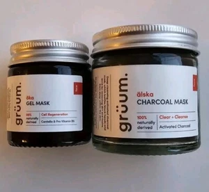 Gruüm Gel Mask Cell Regeneration Vit B5 & Charcoal Mask Clear And Clean - Picture 1 of 7