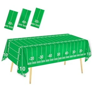 3 Packs Party Football Tablecloth(54"x 108"), Football Theme Party Plastic - Picture 1 of 7