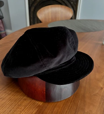 Agnes B new black velvet hat/cap size Small (57cm) - Image 1 of 4