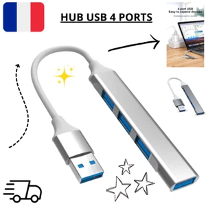 HUB USB 3.0 5Gbps 4 ports Multiprise Multi Chargeur Câble pour PC Laptop - Photo 1/10
