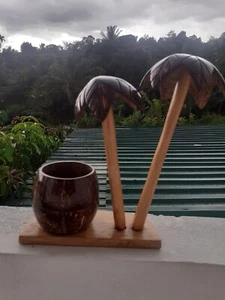 Eco Friendly Pen holder Made with original Coconut Shell Beautifully Hand Made  - Picture 1 of 7