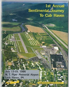 1st Sentimental Journey PIPER FLY-IN 1986 Lock Haven Pa signed Bob Piper - Picture 1 of 2