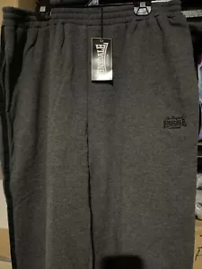 Lonsdale London Fleecy Tracksuit Pants Size UK XL/IT 2XL Grey NWT - Picture 1 of 7