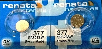 377 RENATA SR626SW SR626W WATCH BATTERIES (2 piece) New Authorized Seller - Image 1 of 4