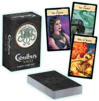 New Sealed Ultra Pro Cthulhu's Vault Tarot Card Set Black w/ 90 Page Guidebook - Image 1 of 3