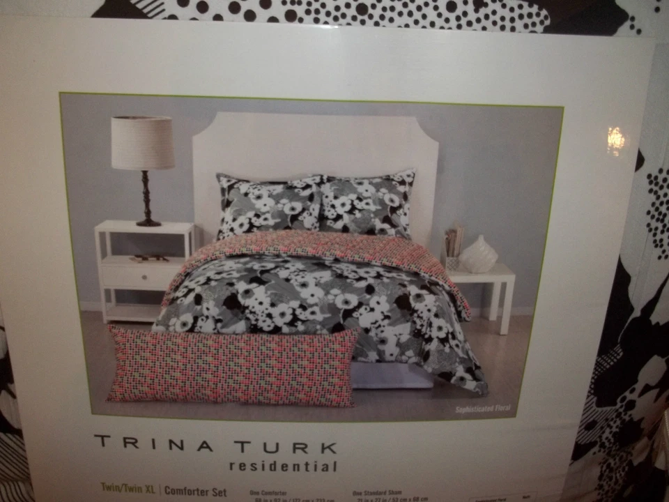 Nuevo en Paquete Juego de Edredón Trina Turk Sofisticado Floral Doble/Doble XL Foto 1 de 3