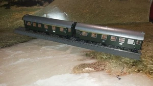 2x Roco H0  Cars Passenger Wagon DB 4215 Very Good - Picture 1 of 11