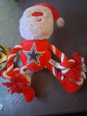 Cowboys Christmas Dog Toy - Large - Red Santa - No Returns - Image 1 of 2