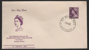 1953 Australia QE11 Queen ELIZABETH Unused Unsealed Haslem FDC - Picture 1 of 2
