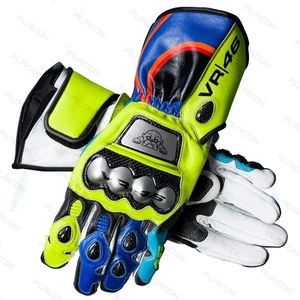 VALENTINO ROSSI 2017 LEDER MOTORRAD RENNHANDSCHUH ALLE GRÖßEN - Bild 1 von 5