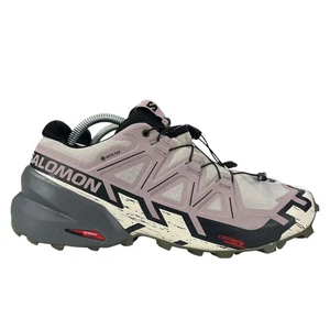 Salomon Speedcross 6 Sneaker Herren 10 grau pink Gore-Tex Trailrunning Grip - Bild 1 von 13