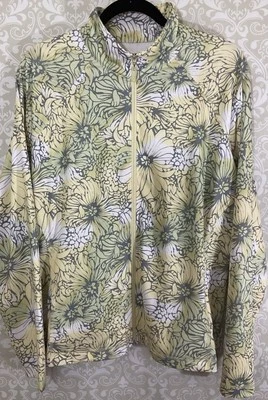 Chaqueta deportiva para mujer STYLE & CO L/XL estampado floral larga Slvs bolsillos con cremallera completa Foto 1 de 4