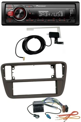 Pioneer 1DIN MP3 DAB USB AUX Autoradio für VW Up (AA, AAN, 2011-2016) - Bild 1 von 4