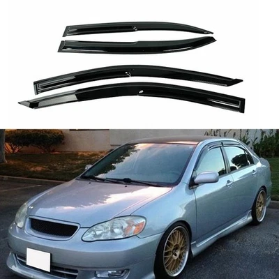 Fit For Toyota Corolla Sedan 03-08 Door Window Visors Rain Sun Guard Vent Foto 1 de 4