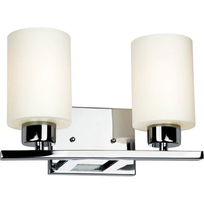 Forte Lighting 5186-02-05 Ava 2 Light 12.5 inch Chrome Bath Bar Wall Light - Image 1 of 2