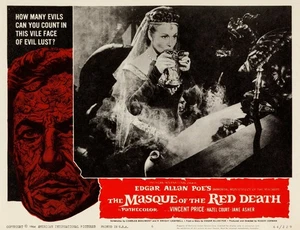 Maske des roten Todes Vincent Price Reproduktion Film Lobbykarte - Bild 1 von 3