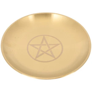 Pentacle Plate for Ritual Pentagram Tray Tarot Candle Holder - Picture 1 of 6