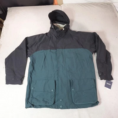 Vintage Nautica Jacket Mens XL Green Hooded Colorblock 90s Windbreaker J93048 - Image 1 of 4