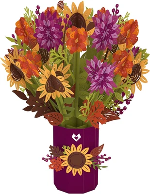 Everyday Pop-Up Card for Her and Him - 3D Pop-Up Bouquet Greeting Cards for Men, - Image 1 of 4