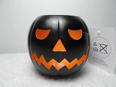 Ikea Halloween Negro y Naranja Metal Pequeño Jack O Linterna Té Luz Candelabro Foto 1 de 4