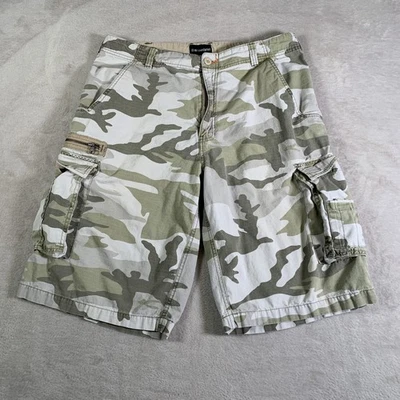 Pantalones Cortos No Boundaries Para Hombre 34 Verde Gris Camuflaje Carga Ripstop Algodón Multi Bolsillo Foto 1 de 4