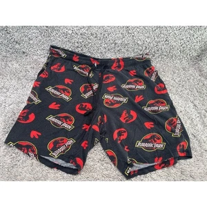 Mens Jurassic Park Pajamas Adult XLarge Sleep Shorts Pockets Dinosaurs - Picture 1 of 10