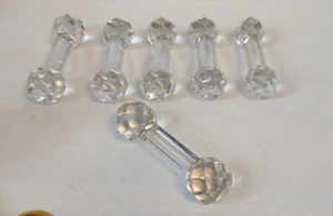 Kristall Art-Decor Messerbank 6x Stück Glas Messerbänkle Vintage massiv - Bild 1 von 7