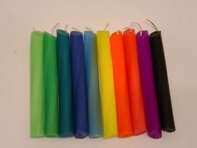 Velas fluorescentes fluorescentes originais reagem à luz negra - várias cores - Imagem 1 de 4