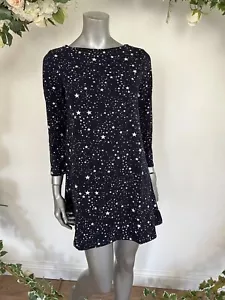 JOULES Anise Swing Tunic Dress Boat Neck Size 10 Navy Bonfire Sky FREEPOST MY84 - Picture 1 of 21